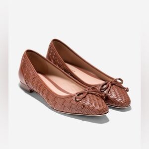 Cole Haan Chlea Woven Leather Ballet Flats